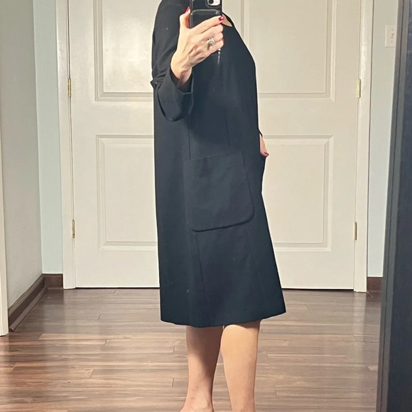 Tricot Comme des Garçons black 100% wool A line dress - Picture 6 of 14